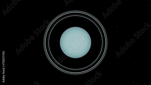 Planet Uranus Floating in space beautiful space scene photo