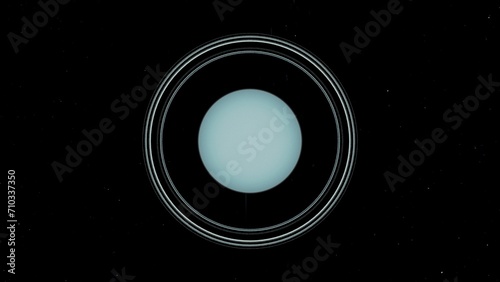 Planet Uranus Floating in space beautiful space scene