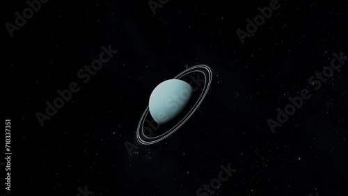 Planet Uranus Floating in space beautiful space scene