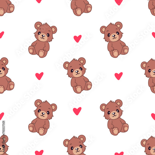 seamless pattern with teddy bears