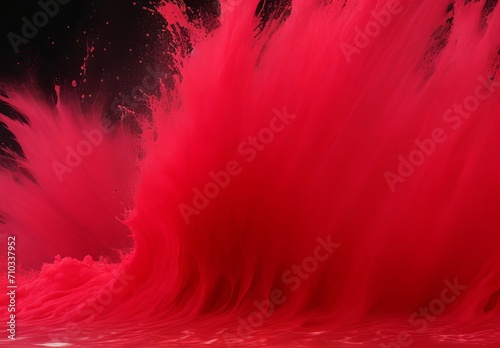 Red watercolor splash on white paper abstract background 