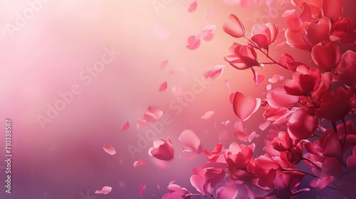 Romantic background banner with copy space