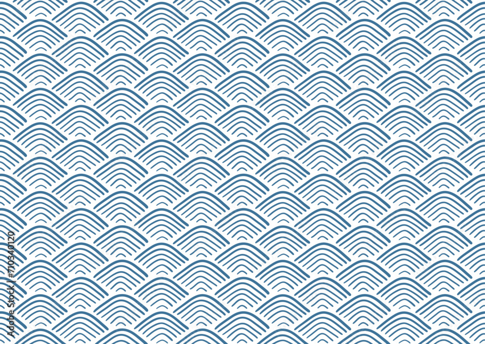 Seamless pattern with hand-drawn waves Seamless pattern with hand-drawn waves