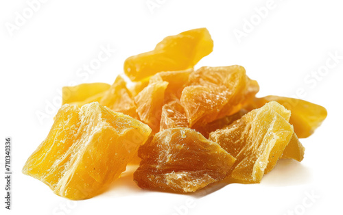 Dried Pineapple Chunk Minimalistic Display on a transparent background