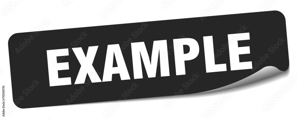 example sticker. example label example sticker. example label