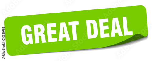 great deal sticker. great deal label