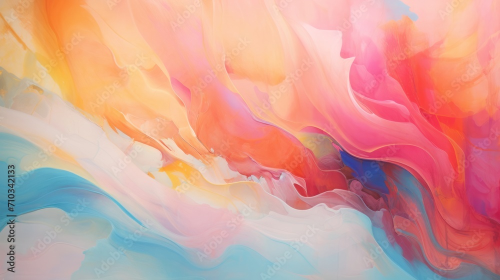 Vibrant abstract painting: fantasy art in stunning colors (illustration)