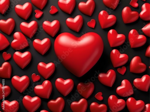 Valentine Love 3D Shape Background 