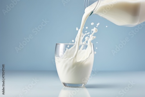 milk is poured into a glass