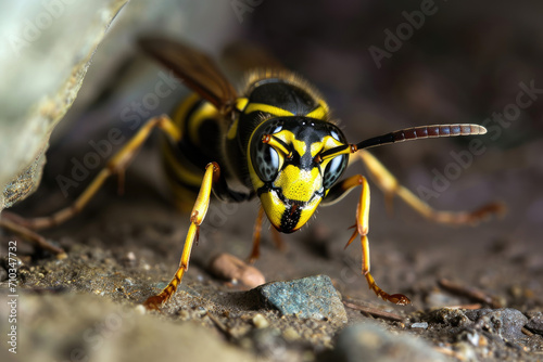 wasp on a stone
