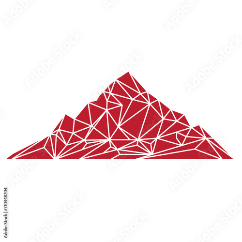 flat geometric mountain