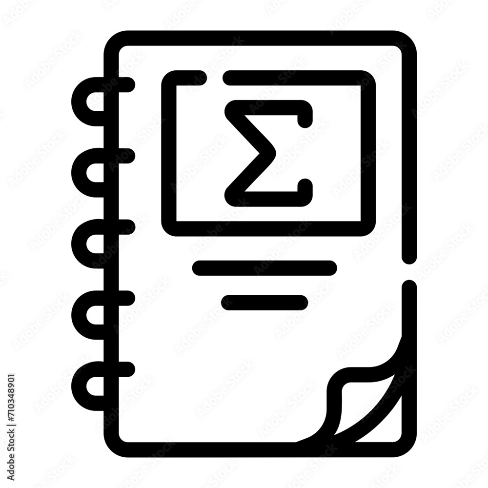 the sum Line Icon the sum Line Icon