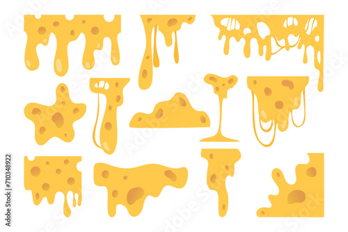 Melting Cheese Corner Background Illustration