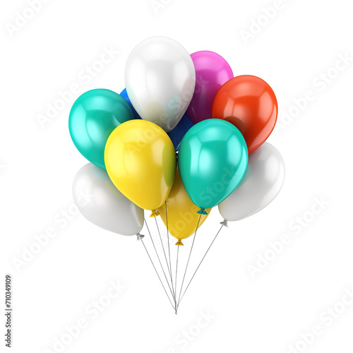 balloons isolated on white