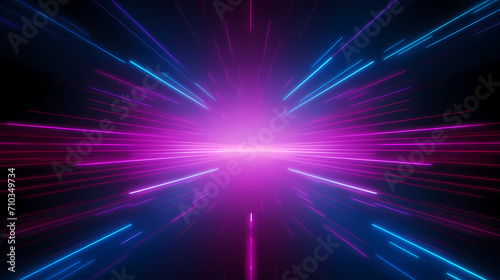 Abstract geometric lines background, technological lines background and light effects, 3D rendering