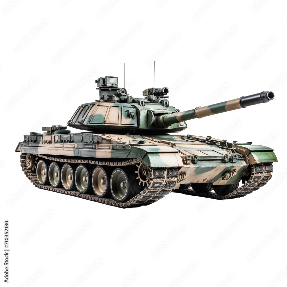 Tank isolated on transparent and white background. Generative ai