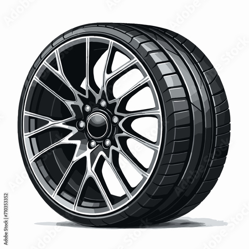 car wheel isolated on white