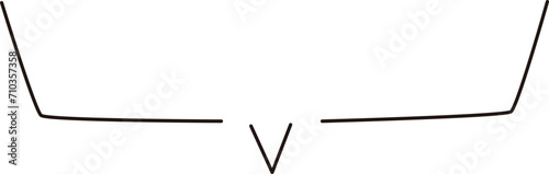 Square handwritten speech bubble frame, simple line style
