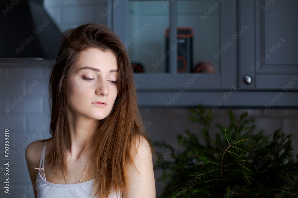 young woman, concept of the morning of a new day. young woman, concept of the morning of a new day.