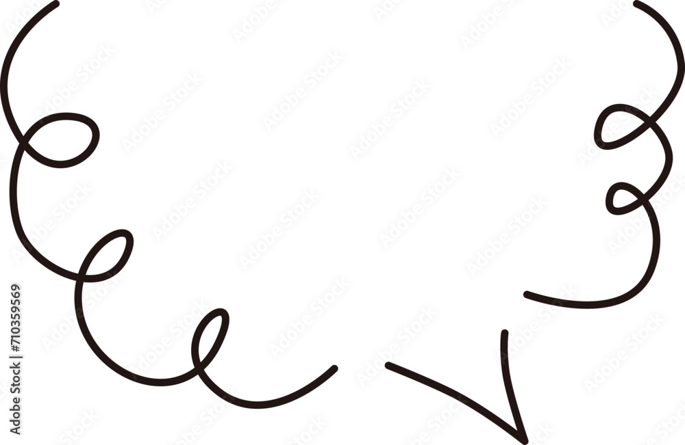 Cloud-shaped handwritten speech bubble frame, simple line style
Cloud-shaped handwritten speech bubble frame, simple line style
