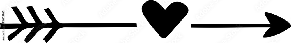 Doodle Heart Arrow Doodle Heart Arrow