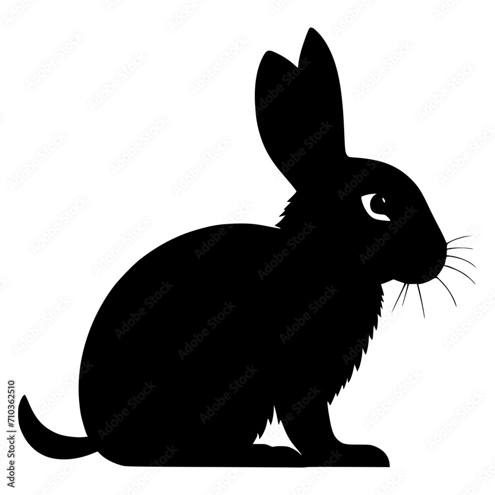illustration of a rabbit Vector illustration silhouette image icon