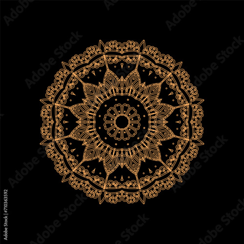 Vector luxury background with mandala.