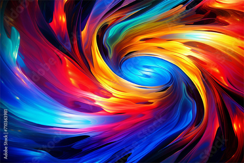 Abstract background with multi-colored smudges, waves of energy, fantastic vortex, banner