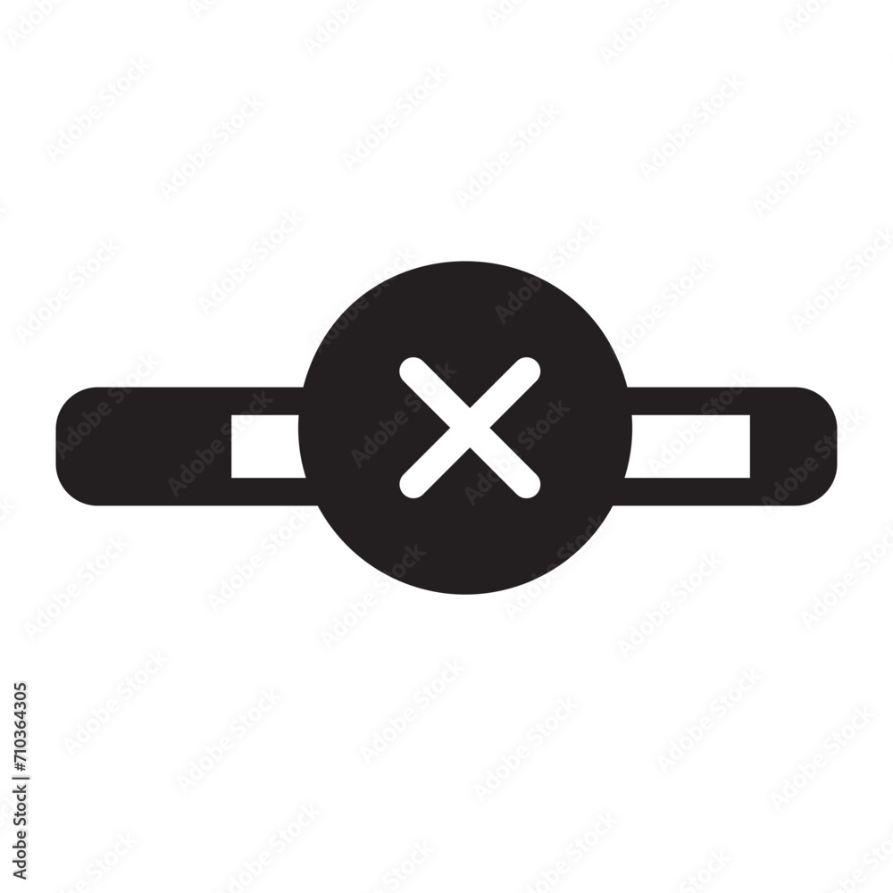 Obraz premium no smoking glyph icon