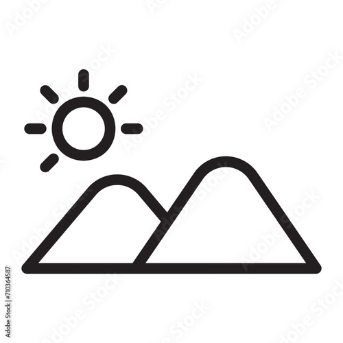 sunrise line icon