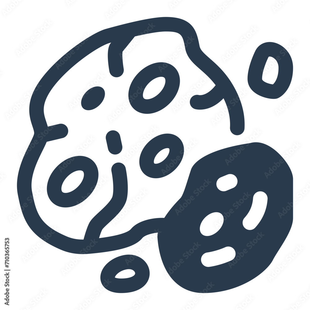 Obraz premium Massive Asteroid Vector Icon Illustration