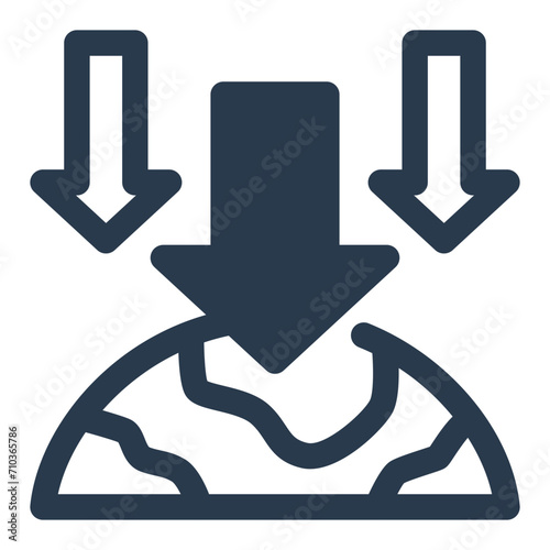 Powerful Gravity Force Vector Icon Illustration