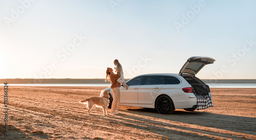 Family relaxing on their weekend