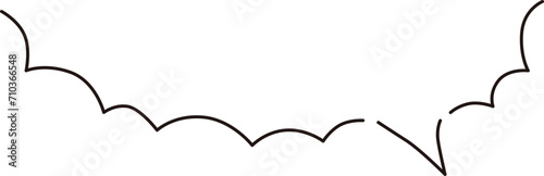 Spiky handwritten speech bubble frame, simple line style
