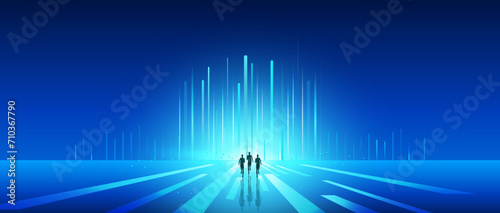 abstract blue background with lines