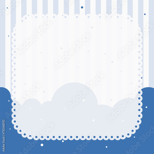 Cute cloud background for social media and notepad