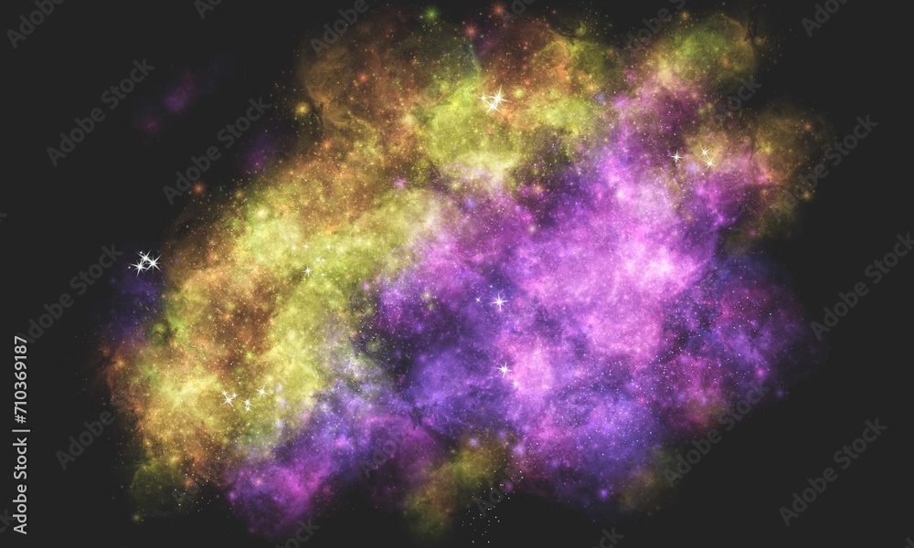Purple and Yellow Space Galaxy Nebula Background Wallpaper	