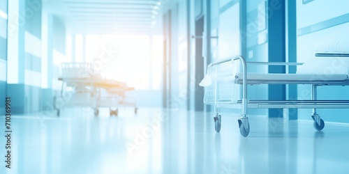 Blurred Hospital Interior. abstract concept medical education photo
