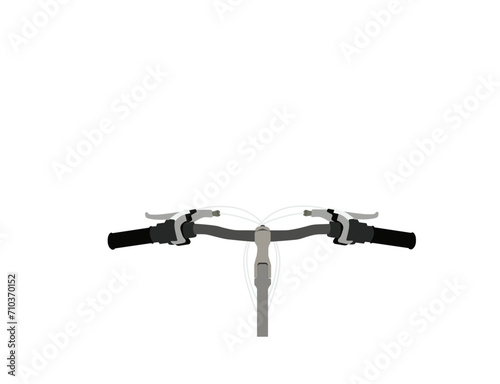 Bicycle handlebars pov of viewer