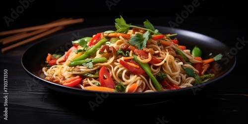 Fried Chinese Noodles With Vegetables © xartproduction