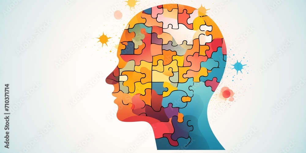 Human head profile and puzzle Cognitive Psychology Human head profile and puzzle Cognitive Psychology