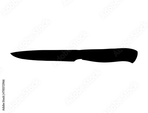 Knife silhouette vector art white background