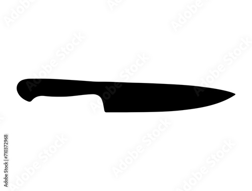 Knife silhouette vector art white background