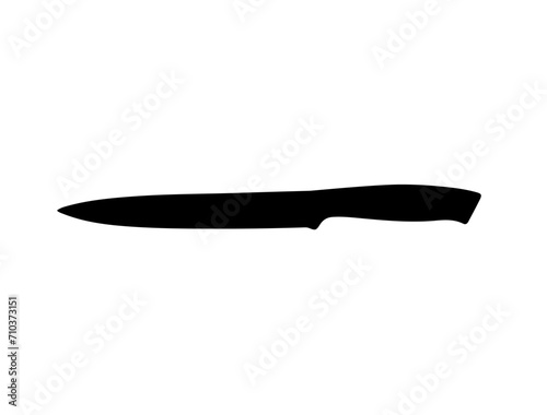 Knife silhouette vector art white background