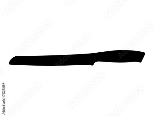 Knife silhouette vector art white background