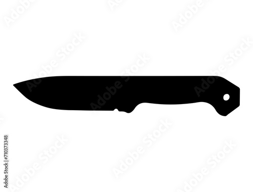 Knife silhouette vector art white background