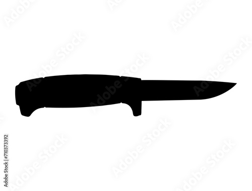Knife silhouette vector art white background