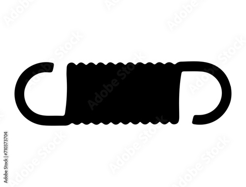 Metal Spring silhouette vector art white background