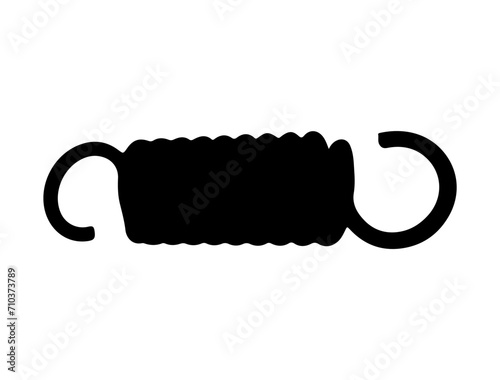 Metal Spring silhouette vector art white background