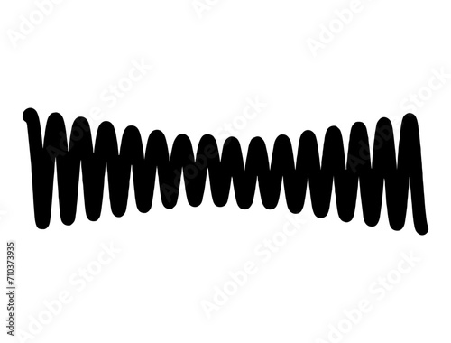 Metal Spring silhouette vector art white background
